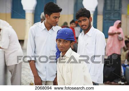 Picture - Sikh Boys At The Gurdwara Har Mandir Shahib, Patna, Bihar, India. Fotosearch