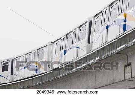 Sky Train, Vancouver, British Columbia View Large Photo Image Stock Photograph - Sky Train, Vancouver, British Columbia. Fotosearch