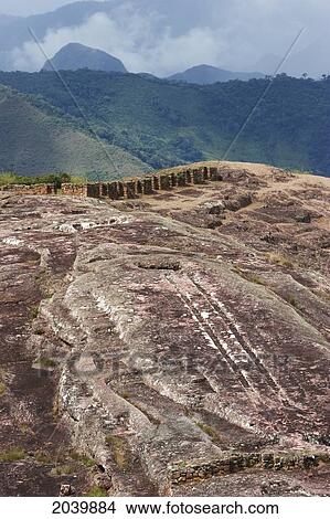 Picture - Snake's Back Channeling On The Carved Stone Hill Of El Fuerte De Samaipata, Santa Cruz Department, Bolivia. Fotosearch