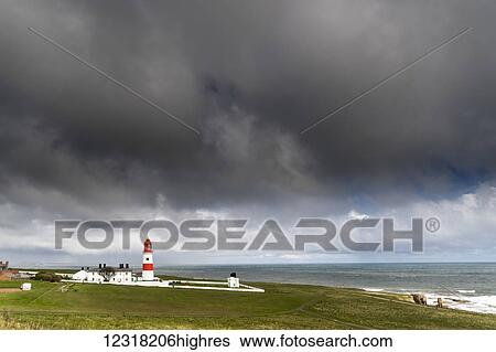 Souter Point Lighthouse under storm clouds; South Shields, Tyne and Wear, England View Large Photo Image Stock Photograph - Souter Point Lighthouse under storm clouds; South Shields, Tyne and Wear, England. Fotosearch