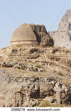 Stock Photo - Sphola Stupa In The Khyber Pass, Federally Administered Tribal Areas, Pakistan. Fotosearch