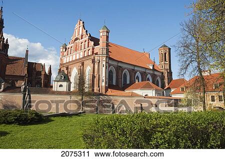 St. Francis' And Bernadine Church, Vilnius, Lithuania View Large Photo Image Stock Image - St. Francis' And Bernadine Church, Vilnius, Lithuania. Fotosearch