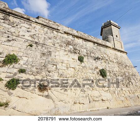 Stock Image - St. James' Bastion, Valletta, Malta. Fotosearch