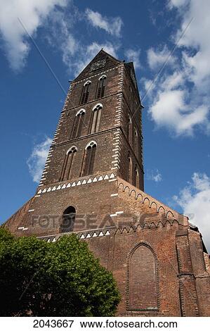 Stock Photo - St. Marien Church, Wismar, Germany. Fotosearch