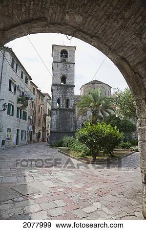 Stock Photo - St. Mary's Collegiate Church, Kotor, Monte. Fotosearch