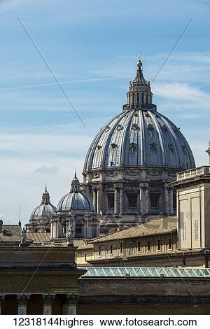 St Peter's Basilica, The Vatican; Rome, Italy View Large Photo Image Stock Photograph - St Peter's Basilica, The Vatican; Rome, Italy. Fotosearch