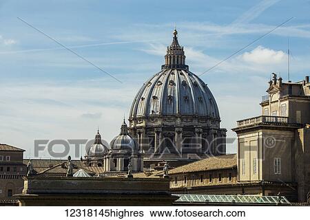 Stock Photograph - St Peter's Basilica, The Vatican; Rome, Italy. Fotosearch