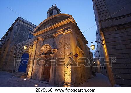 St. Roque (Our Lady Of Light) Church At Night, Mdina, Malta View Large Photo Image Stock Photo - St. Roque (Our Lady Of Light) Church At Night, Mdina, Malta. Fotosearch