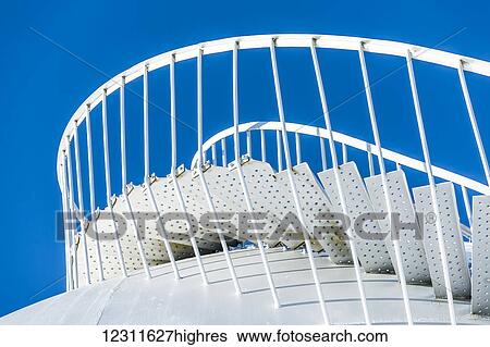 Stock Photograph - Stairs in the sky; Turner Valley, Alberta, Canada. Fotosearch