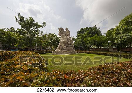 Statue of Zheng Chenggong on horseback; Tainan, Taiwan View Large Photo Image Stock Image - Statue of Zheng Chenggong on horseback; Tainan, Taiwan. Fotosearch