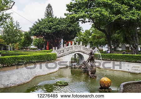 Stone bridge in the garden of Zheng Chenggong (Koxinga) Shrine; Tainan, Taiwan View Large Photo Image Stock Photography - Stone bridge in the garden of Zheng Chenggong (Koxinga) Shrine; Tainan, Taiwan. Fotosearch
