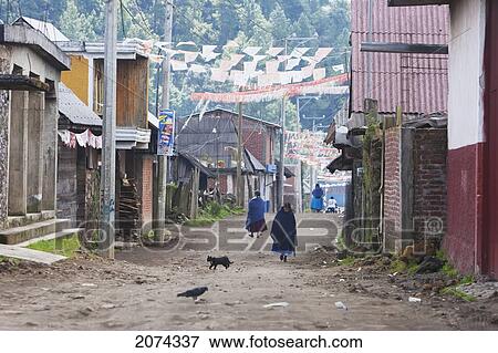 Stock Photo - Street Scene, Angahu. Fotosearch
