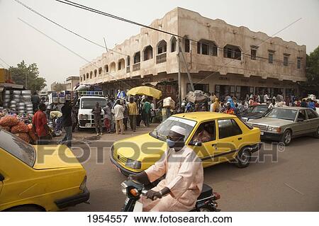 Stock Photo - Street Scene, in Bamako, Mali. Fotosearch