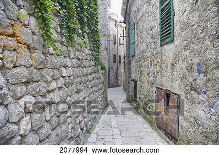 Street Scene, Kotor, Monte View Large Photo Image Picture - Street Scene, Kotor, Monte. Fotosearch