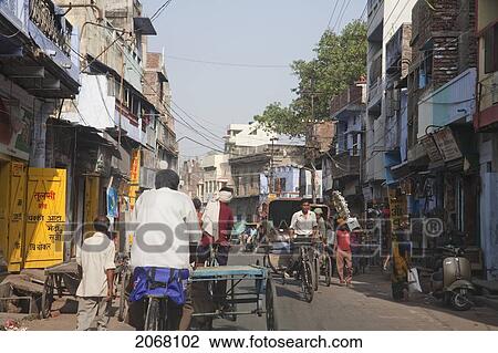 Stock Image - Street Scene, Patna, Bihar, India. Fotosearch