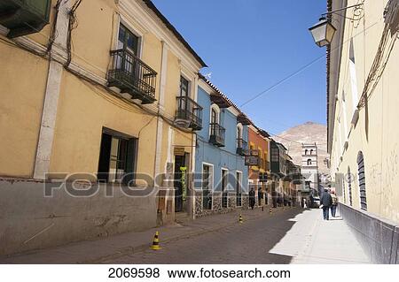 Street Scene, Potos View Large Photo Image Stock Photo - Street Scene, Potos. Fotosearch