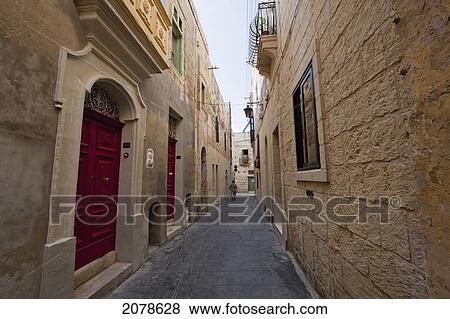 Stock Photo - Street Scene, Rabat, Malta. Fotosearch