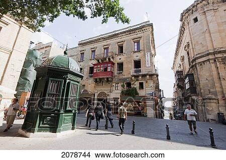 Picture - Street Scene, Valletta, Malta. Fotosearch