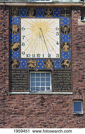 Stock Image - Sun Dial Of The Wedding Tower In Artists' Colony, Darmstadt, Germany. Fotosearch