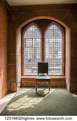 Stock Photograph - Sun streams through a window at the Scottish National Portrait Gallery; Edinburgh, Scotland. Fotosearch