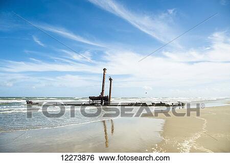 Sunken ship on Casino Beach, the longest beach in the world; Rio Grande do Sul, Brazil View Large Photo Image Stock Photograph - Sunken ship on Casino Beach, the longest beach in the world; Rio Grande do Sul, Brazil. Fotosearch