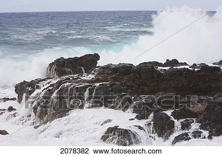 Surf By The Volcanic Beach At Hanga Poukura, Rapa Nui (Easter Island), Chile View Large Photo Image Stock Image - Surf By The Volcanic Beach At Hanga Poukura, Rapa Nui (Easter Island), Chile. Fotosearch