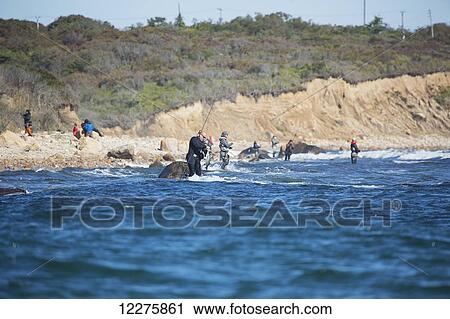 Surf fishing; Montauk, New York, United States of America View Large Photo Image Stock Image - Surf fishing; Montauk, New York, United States of America. Fotosearch