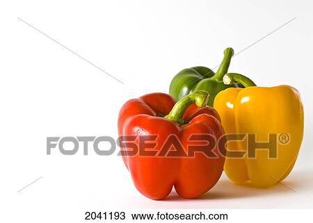 Sweet Bell Peppers On A White Background View Large Photo Image Stock Image - Sweet Bell Peppers On A White Background. Fotosearch