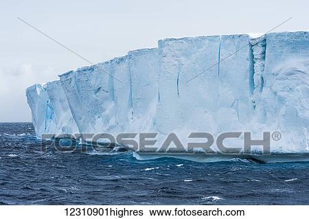 Stock Photograph - Tabular iceberg; Antarctica. Fotosearch