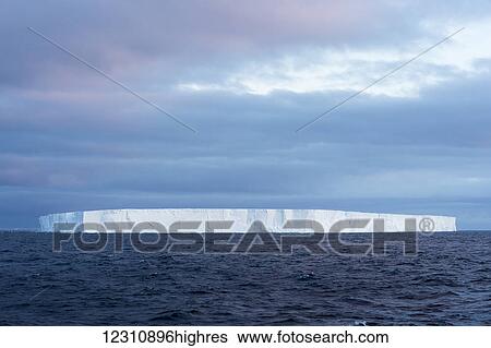 Stock Photograph - Tabular iceberg; Iceland. Fotosearch