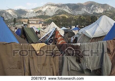 Tents In A Relief Camp After The 8 October 2005 Earthquake, Muzaffarabad, Azad Kashmir, Pakistan View Large Photo Image Stock Image - Tents In A Relief Camp After The 8 October 2005 Earthquake, Muzaffarabad, Azad Kashmir, Pakistan. Fotosearch