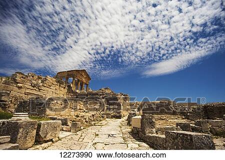 Stock Image - The Capitol and lower town; Dougga, Tunisia. Fotosearch