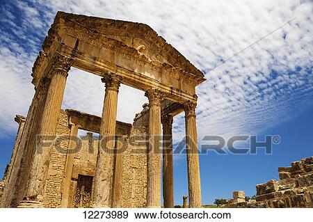 Stock Photo - The Capitol; Dougga, Tunisia. Fotosearch