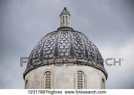 The dome of The National Gallery against a stormy London sky; London, England View Large Photo Image Stock Photograph - The dome of The National Gallery against a stormy London sky; London, England. Fotosearch