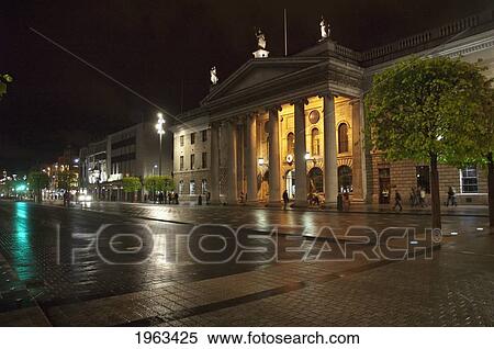 The General Post Office At Night, Dublin, Ireland View Large Photo Image Stock Photography - The General Post Office At Night, Dublin, Ireland. Fotosearch
