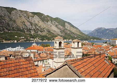 Stock Image - The Old Town, As Seen From San Giovanni Fortress, Kotor, Monte. Fotosearch