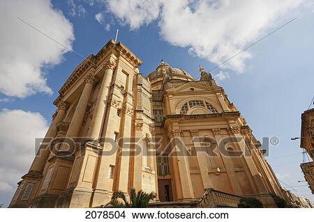 The Rotunda Church, Dedicated To St. John The Baptist, Xewkija, Gozo Island, Malta View Large Photo Image Picture - The Rotunda Church, Dedicated To St. John The Baptist, Xewkija, Gozo Island, Malta. Fotosearch