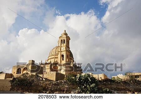 The Rotunda Church, Dedicated To St. John The Baptist, Xewkija, Gozo Island, Malta View Large Photo Image Stock Image - The Rotunda Church, Dedicated To St. John The Baptist, Xewkija, Gozo Island, Malta. Fotosearch