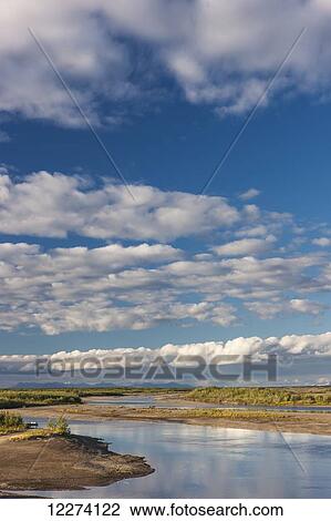 The sandbars and channels of the Noatak River on a partly cloudy day, the Baird Mountains in the Background, Noatak, Arctic Alaska, USA, Summer View Large Photo Image Stock Image - The sandbars and channels of the Noatak River on a partly cloudy day, the Baird Mountains in the Background, Noatak, Arctic Alaska, USA, Summer. Fotosearch