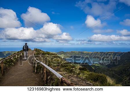 The spectacular view from Sete Cidades; Sao Miguel, Azores, Portugal View Large Photo Image Stock Photograph - The spectacular view from Sete Cidades; Sao Miguel, Azores, Portugal. Fotosearch