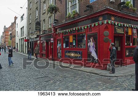 Stock Image - The Temple Bar, Dublin, Ireland. Fotosearch