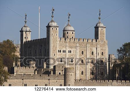 Picture - The Tower of London on the north bank of the River Thames; London, England. Fotosearch