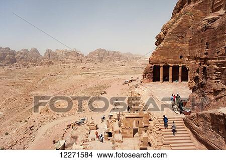 The Urn tomb, part of the Royal tombs; Petra, Jordan View Large Photo Image Picture - The Urn tomb, part of the Royal tombs; Petra, Jordan. Fotosearch