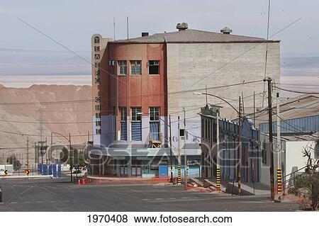 Stock Photo - Theatre In The Abandoned Town Of Chuquicamata, Antofagasta Region, Chile. Fotosearch