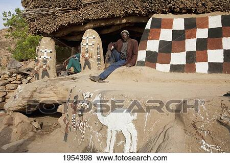 Stock Photo - Toguna (House Of Words) In Tireli, Mali. Fotosearch