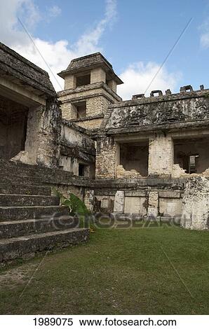 Tower Of The Palace, Palenque, Chiapas, Mexico View Large Photo Image Stock Photography - Tower Of The Palace, Palenque, Chiapas, Mexico. Fotosearch