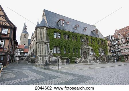 Stock Image - Town Hall, Quedlinburg, Germany. Fotosearch