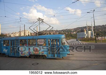Stock Image - Tramway in Sarajevo, Bosnia and Herzegovina. Fotosearch