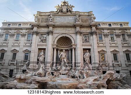 Stock Photograph - Trevi Fountain; Rome, Italy. Fotosearch