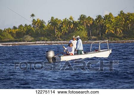 Picture - Trolling for fish; Tahiti. Fotosearch